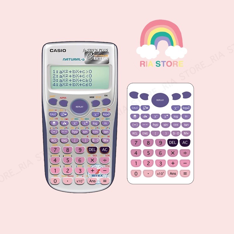 [HCM]Miếng dán nút phím máy tính casio 570