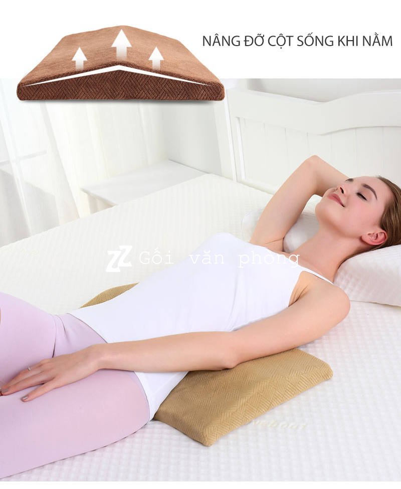 Gối kê lưng bà bầu cao su non GLN-01