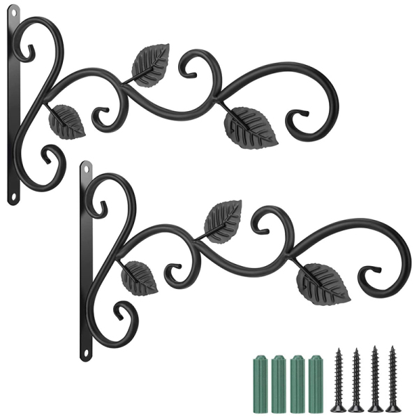 Wall Hook Hanging Plant Bracket - 11.8 Inches Iron Hanging Hooks Screws Included, Decorative Plant Hanger