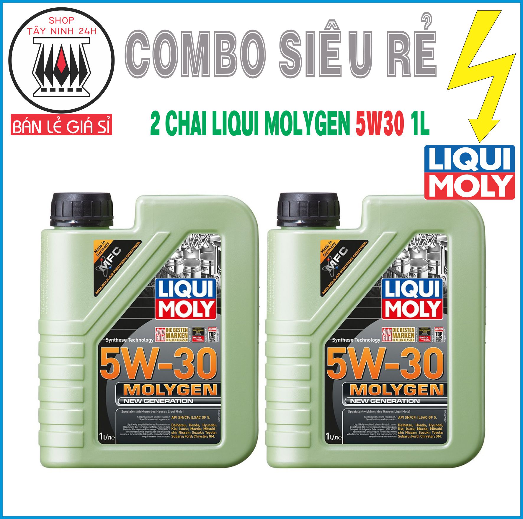 COMBO 2 LIQUI MOLYGEN 5W30 1L
