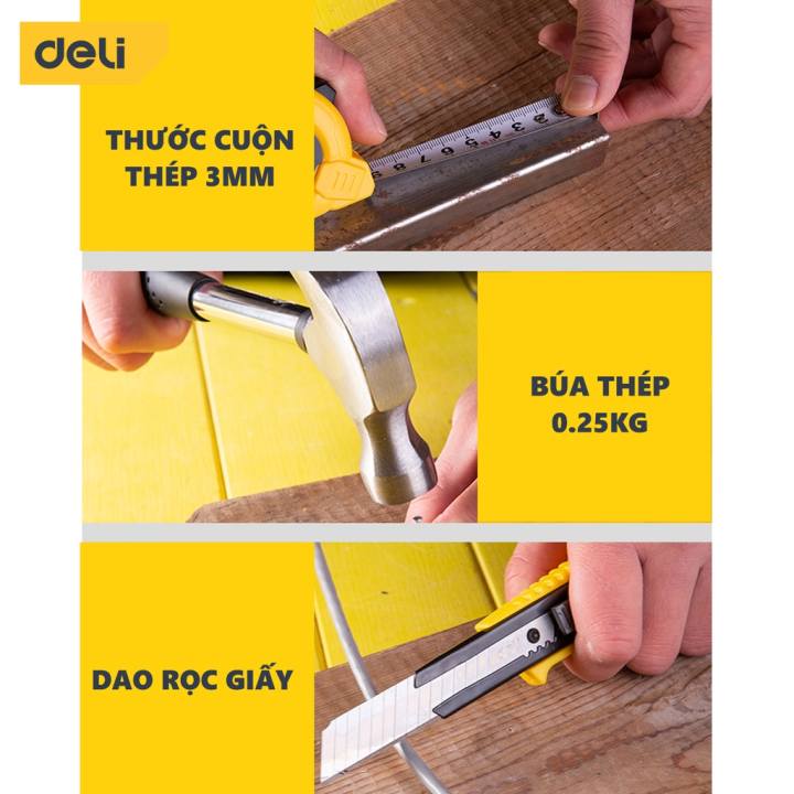 Bộ Dụng Cụ Sửa Đa Năng 116 Chi Tiết Deli Cao Cấp Chính Hãng - Sử Dụng Nhiều Mục Đích, An Toàn, TIện Lợi - DL5973 - Hình ảnh 7