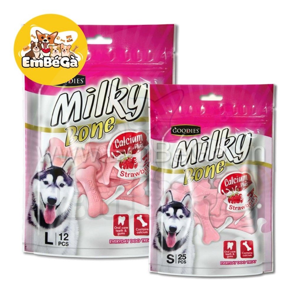 [ Xương gặm ] [ BAO BÌ MỚI ] Xương sữa cho chó Milky Bone Goodies!
