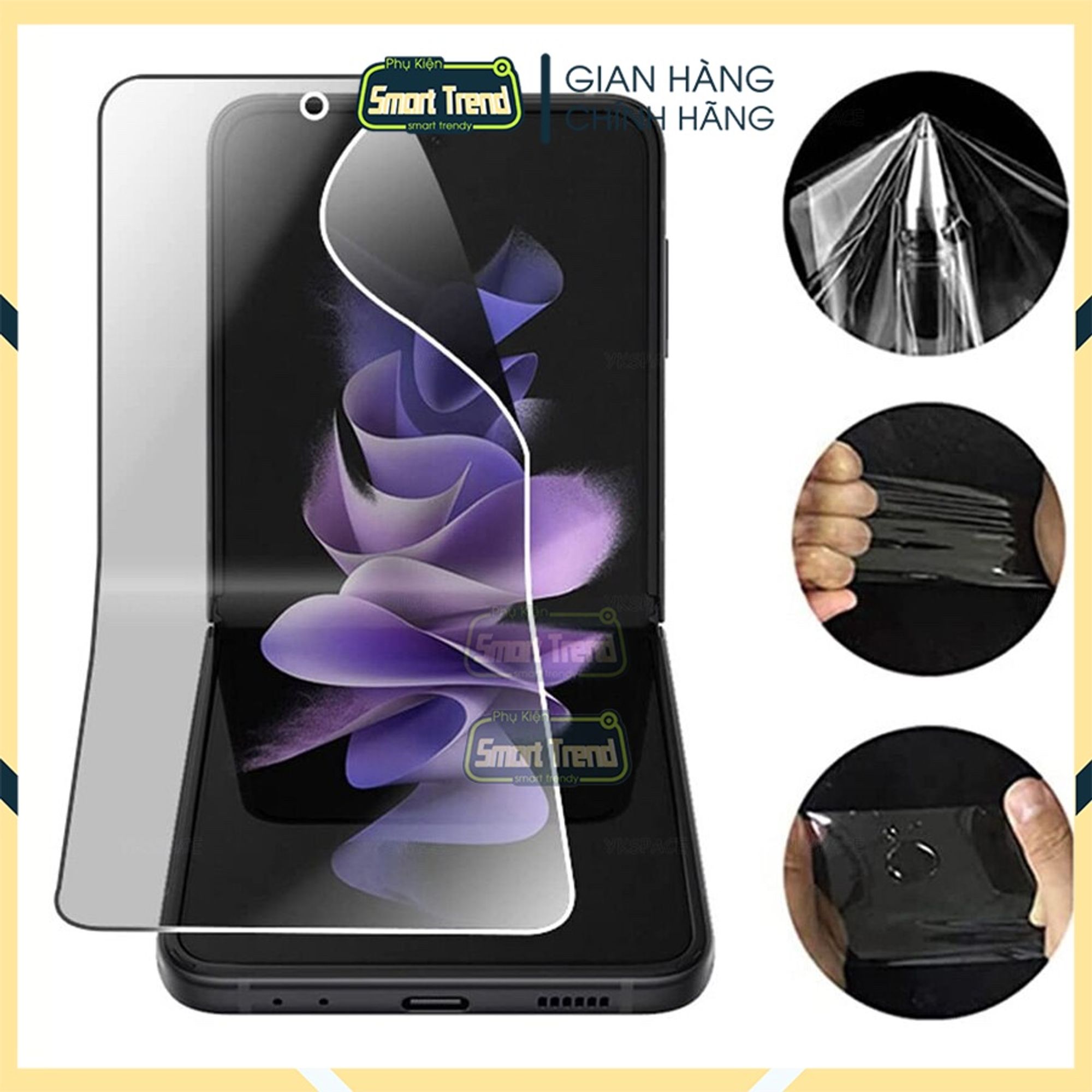 Miếng dán màn hình chống nhìn trộm Samsung Galaxy Z Flip Z fold 5 4 3 Flip Flip5 flip4 flip3 Zfold Dẻo 4 Lớp