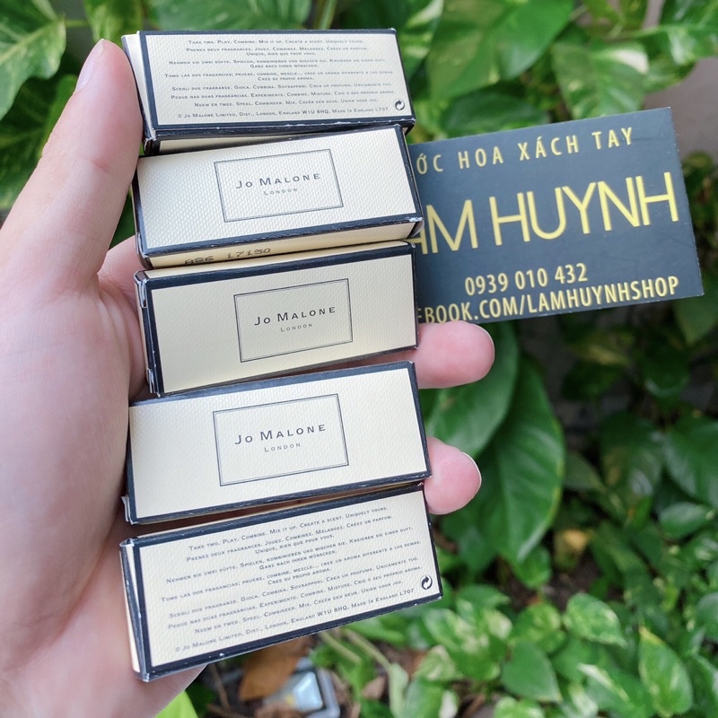 [ CHÍNH HÃNG] Vial nước hoa JOMALONE nhiều mùi 1,5mll