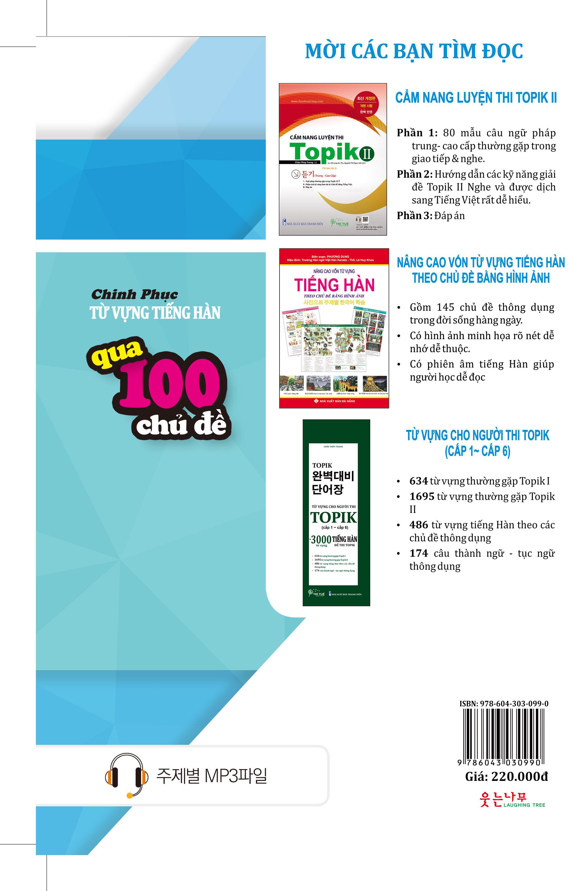 [HCM]Sách - Chinh phục Từ vựng Tiếng Hàn qua 100 Chủ đề