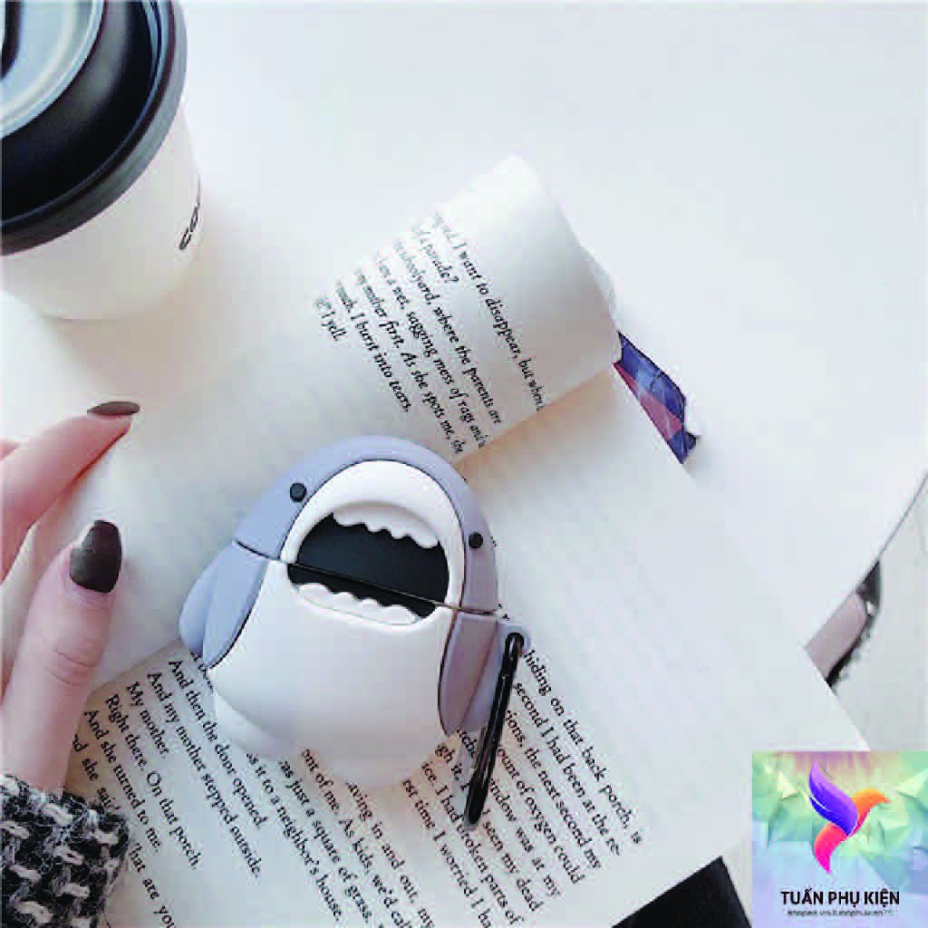 Airpods Case Cá Mập Cute - Case Tai Nghe Không Dây Airpods 1/ 2/ 3/ i12/ Pro - Tuấn Phụ Kiện