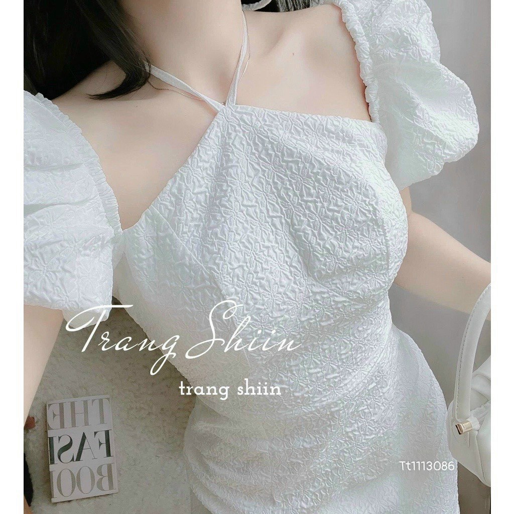 Đầm Cổ Yếm Tay Phồng (chỉ Xốp Loại 1)