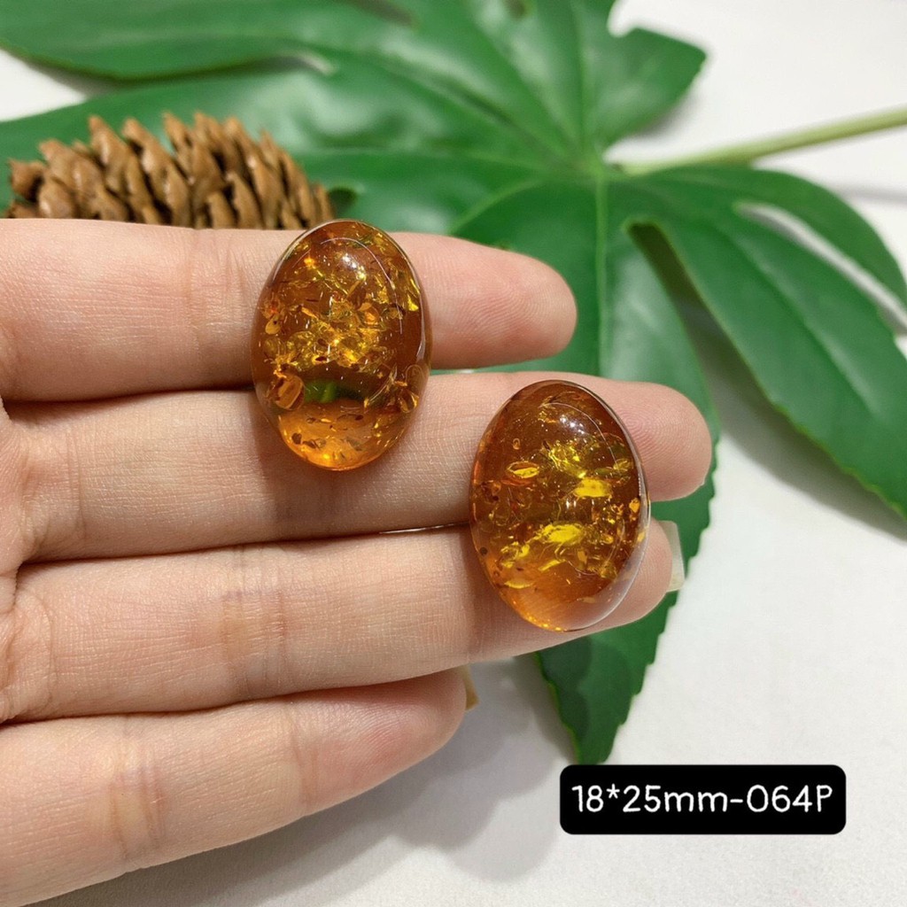 Mặt Đá Hổ Phách Bal-tic Hình Oval Đủ Size Vừa Cập Bến
