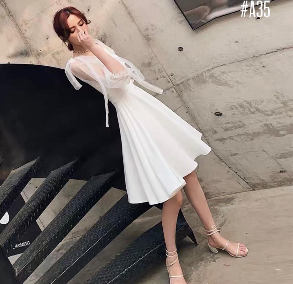 Đầm Dự Tiệc Trắng Công Chúa Cực Phẩm