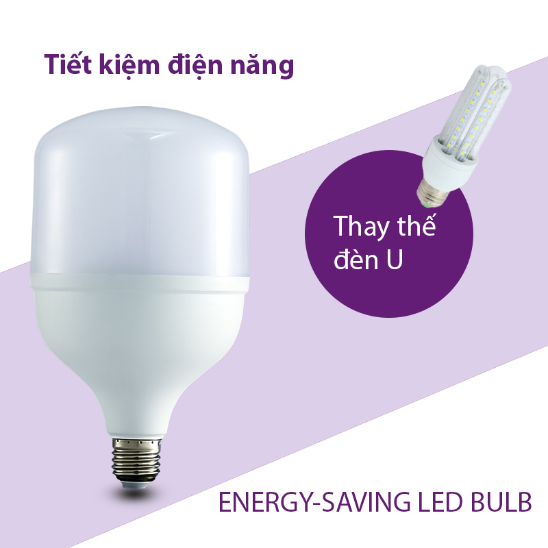 Bóng đèn Led hình trụ búp đuôi vít xoắn ốc E27 tiết kiệm điện ánh sáng