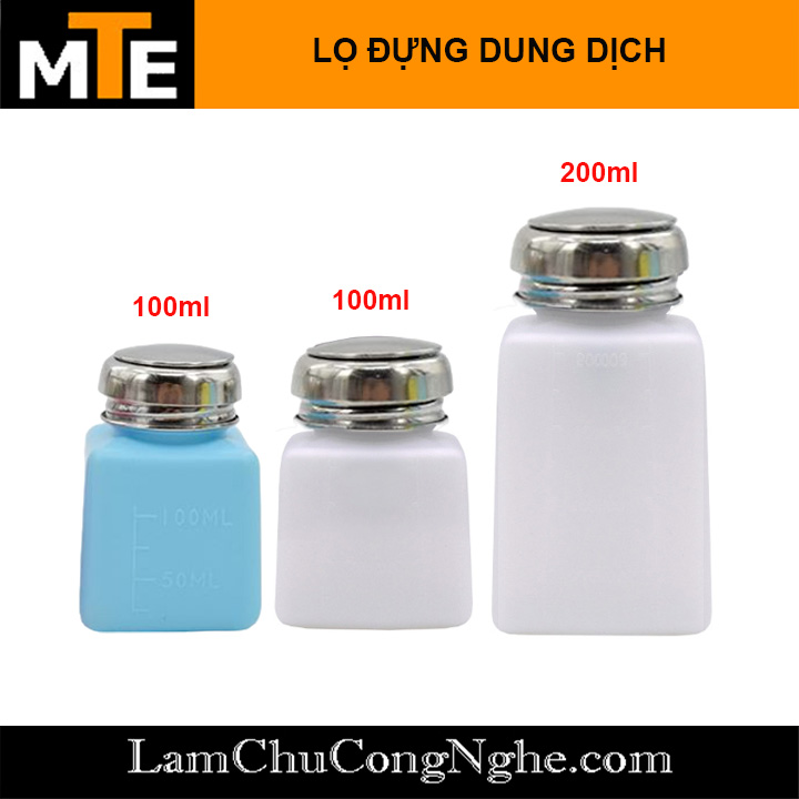 Lọ đựng dung dịch axeton 100ml, 200ml chất lượng cao