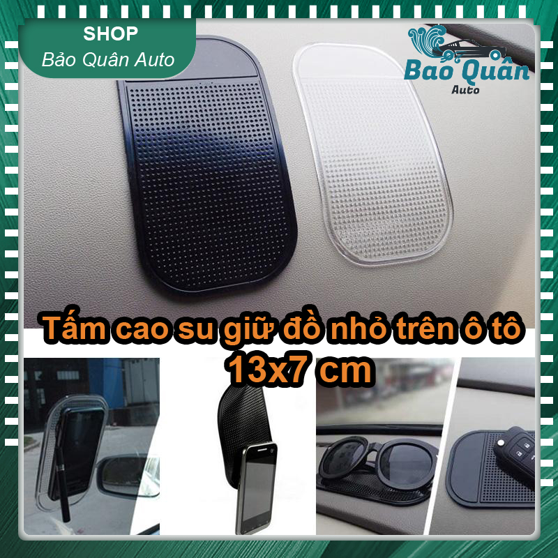 Tấm chống trơn trượt điện thoại đồ dùng nhỏ trên ô tô (13x7cm)