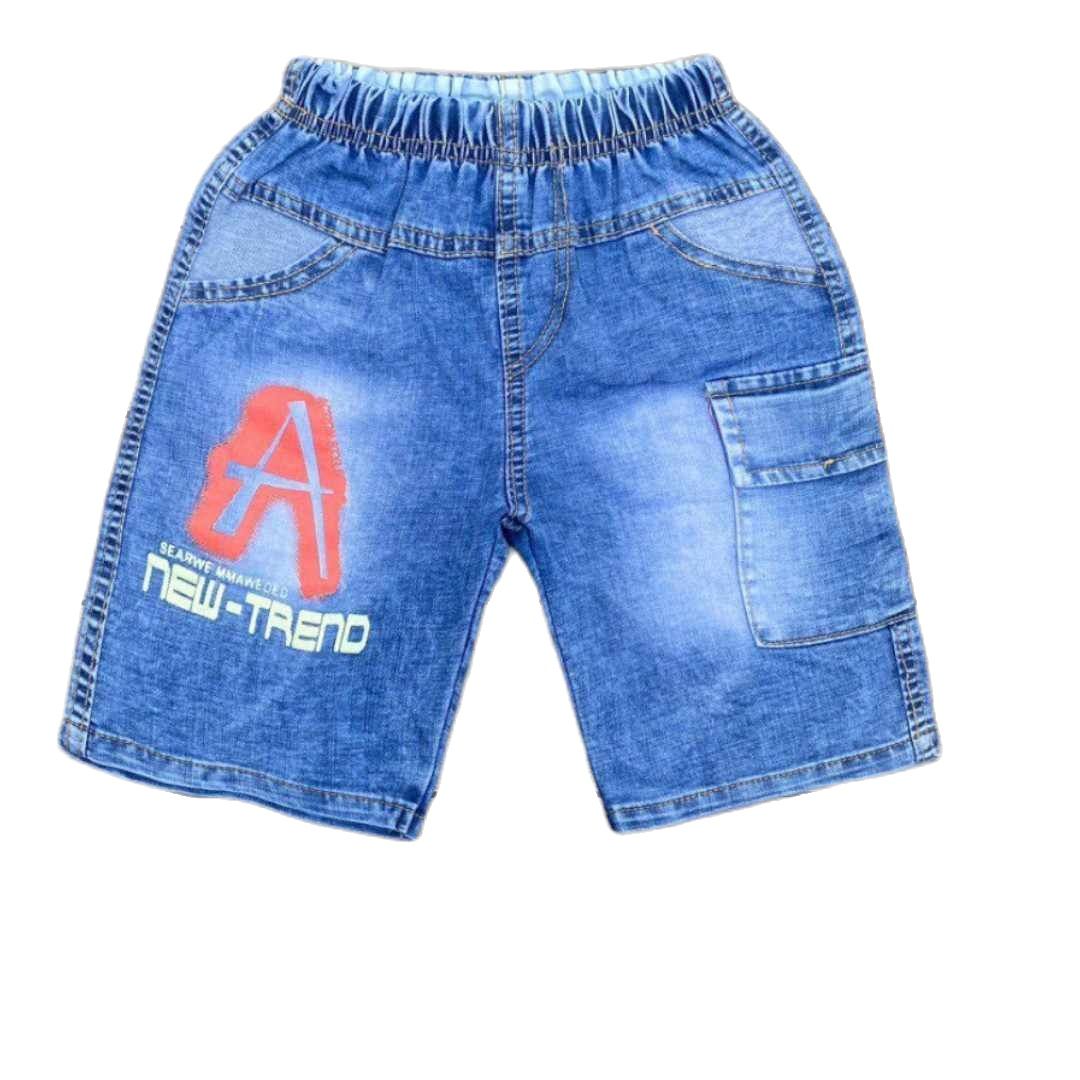 Quần jeans ngắn cá tính khỏe khoắn cho bé trai 7-20kg