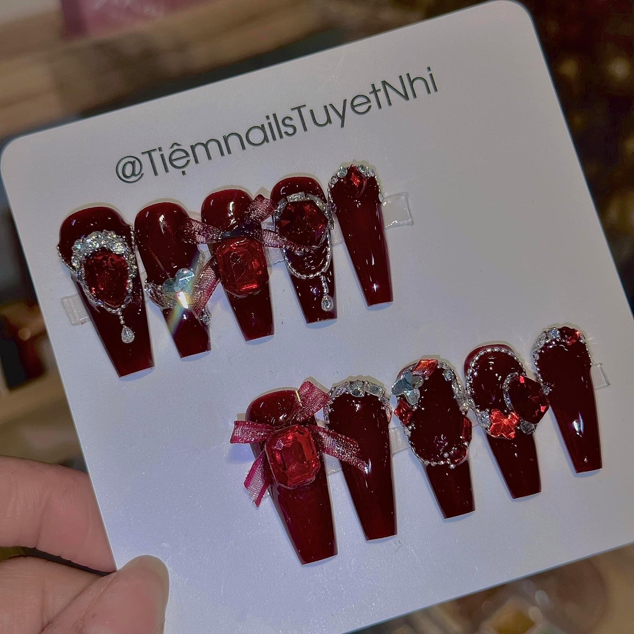 Sơn gel thạch đỏ rượu lẻ màu - mini nails