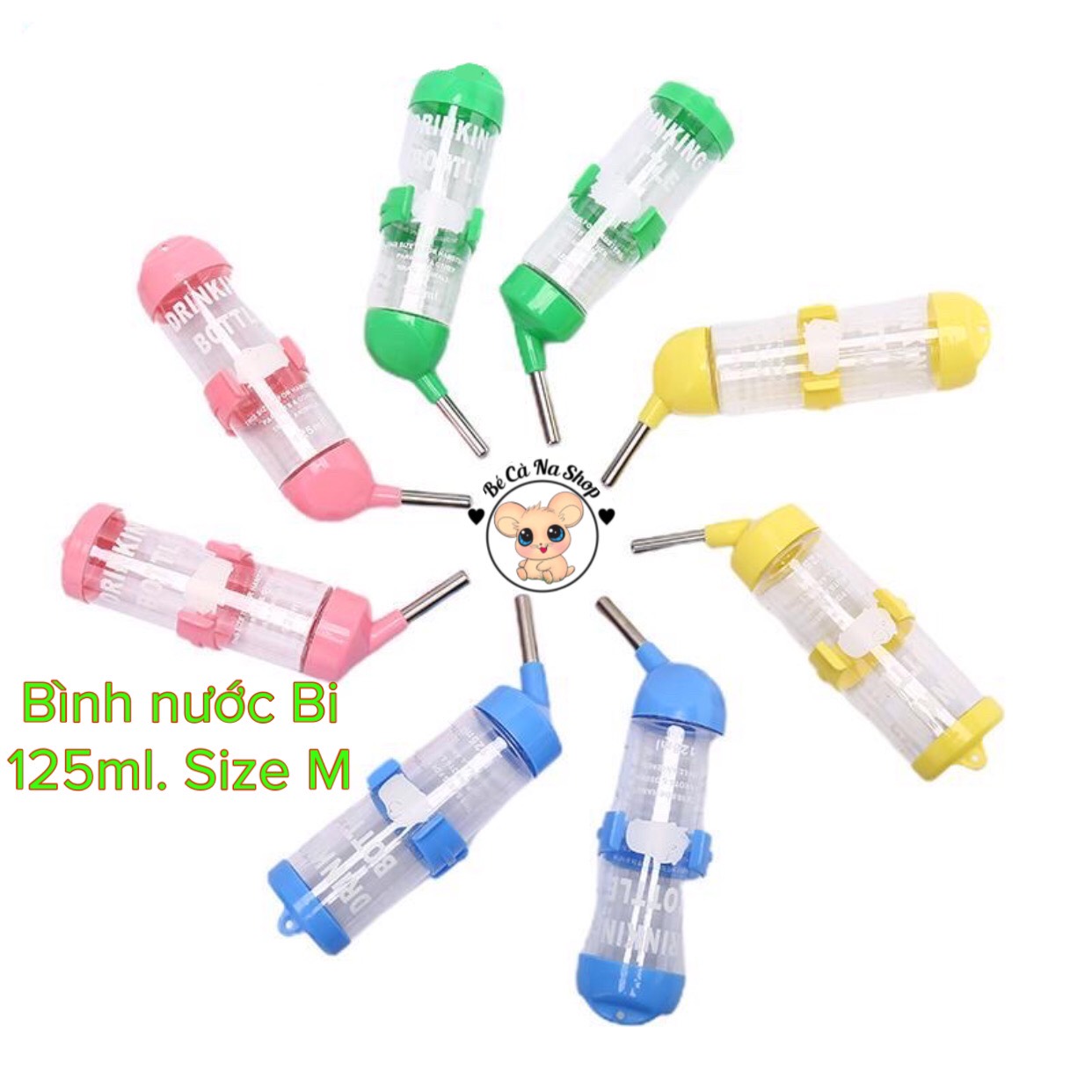Bình nước bi cho hamster 80ml và 125ml ( hàng nhập xịn ) chống rò rỉ