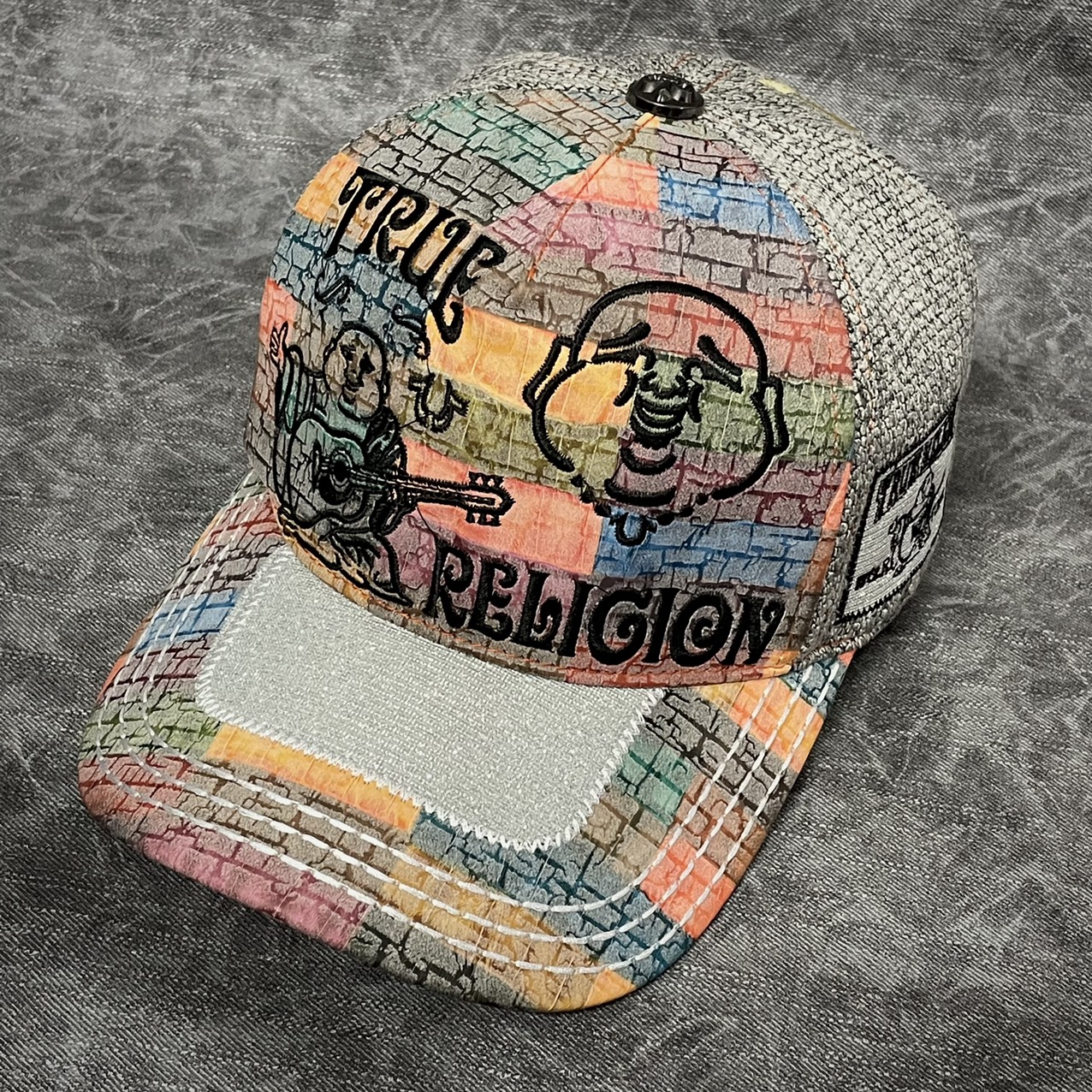 Nón ông địa chính hãng full tem thêu ông địa