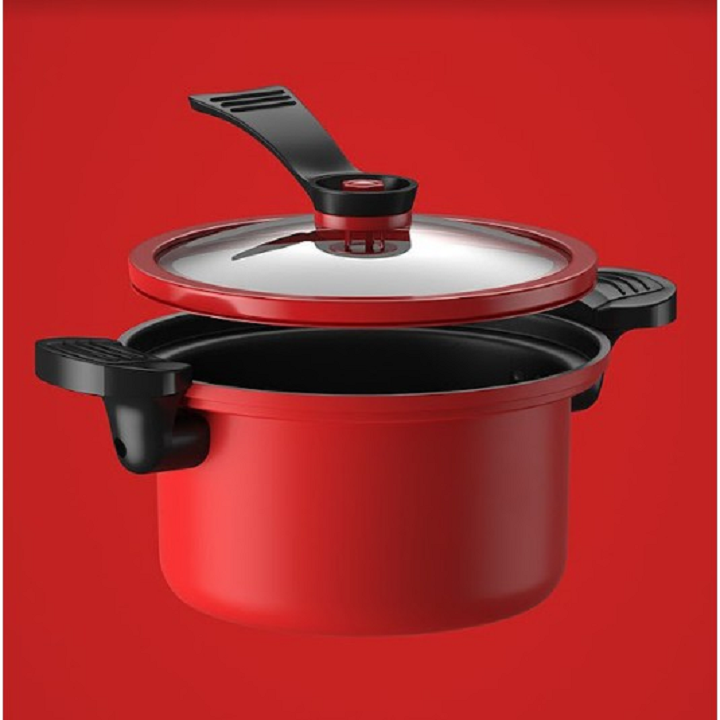 NỒI ÁP SUẤT ĐA NĂNG DÙNG  BẾP TỪ,Nồi Áp Suất Chống Dính Dung Tích 3.5 Lít Nồi Hầm Hàn Quốc Nhỏ Gọn 22cm Dùng Được Cho Cả Bếp Từ