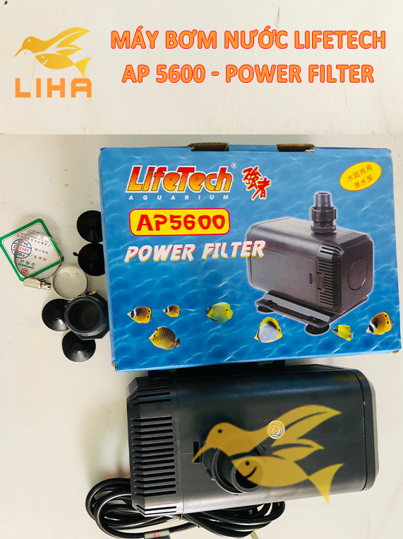 Máy Bơm Lifetech AP5600 - Bơm Nước Hút Cặn Cho Bể Cá Cao Cấp