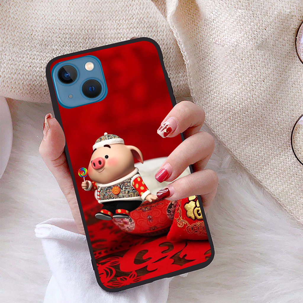 Ốp lưng iPhone 13 viền dẻo TPU BST Pig Cute