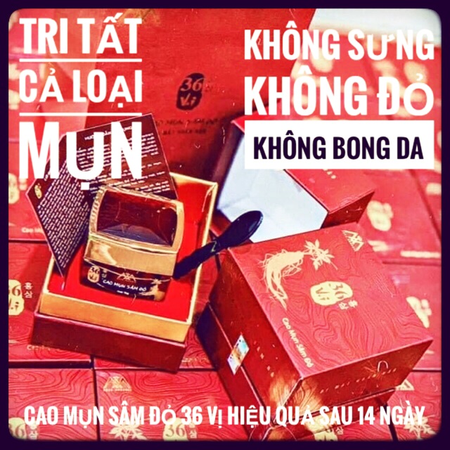 Cao Mụn Sâm Đỏ 36 Vị Đông Y Cao Cấp
