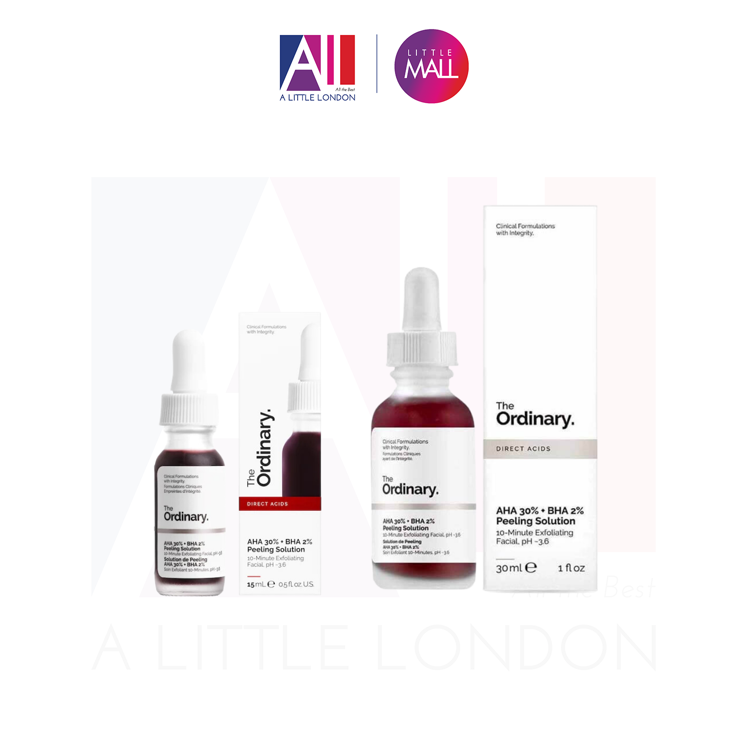[Hoàn tiền 20%] Tẩy da chết hoá học The Ordinary AHA 30% + BHA 2% Peeling Solution (Bill Anh)