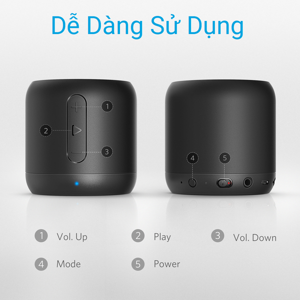 Loa bluetooth ANKER SoundCore Mini 5W - A3101