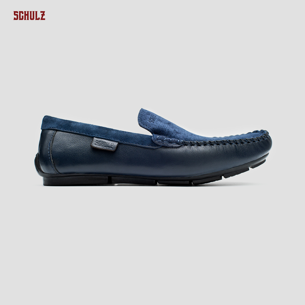Giày Da Loafer Phối Da Lộn Schulz L3-II19NAVY