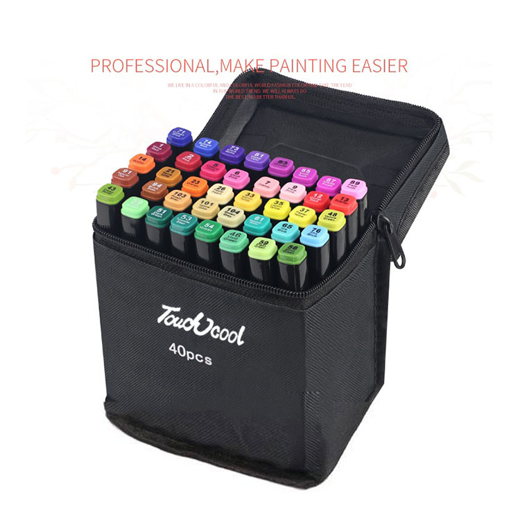 Fabric Bag Marker Pens 30-40-60-80 Professional Drawing Colors - Panda Accessories