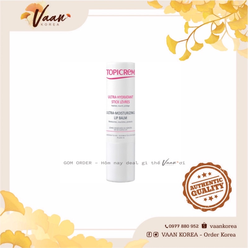 Son dưỡng môi Pháp #TOPICREM Ultra Moisturizing Lip Balm 4g