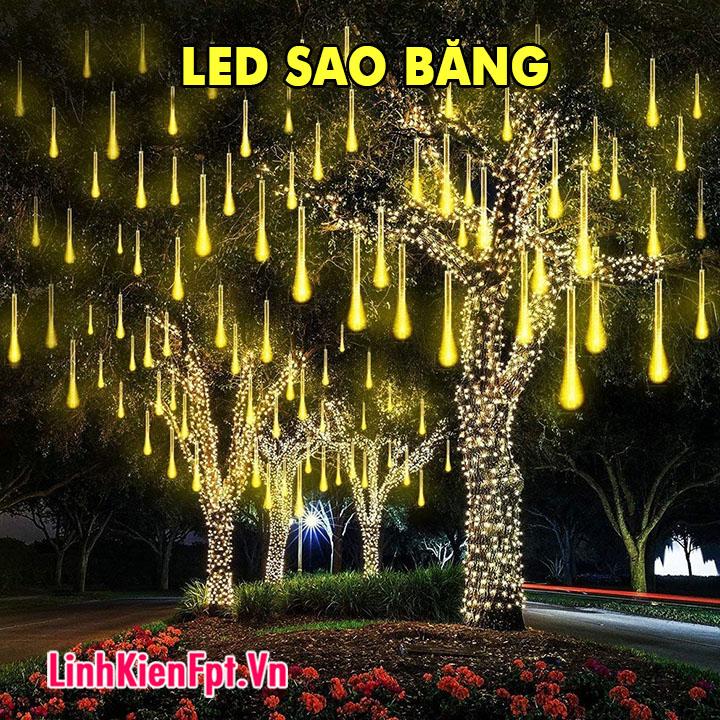 Đèn Led Trang Trí  Vàng Ấm 12 Trăng Sao