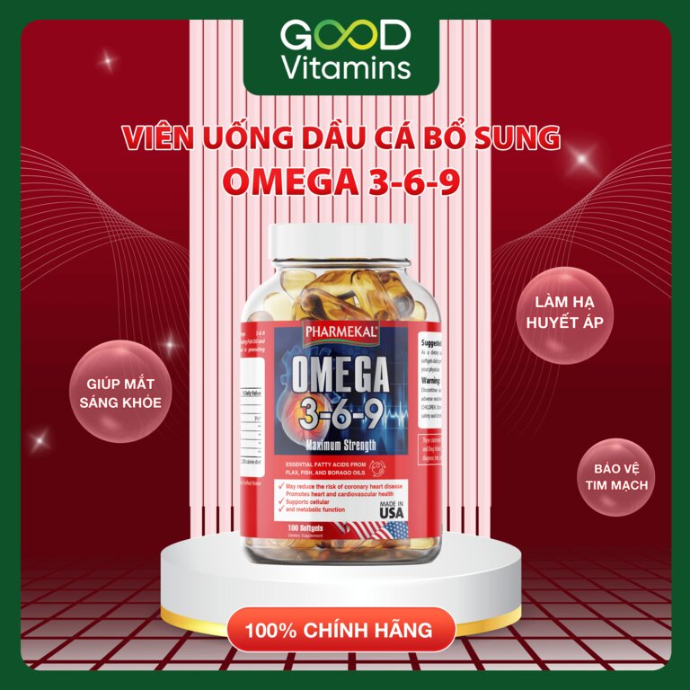 Viên Uống Dầu Cá Omega 369 Đỏ Pharmekal