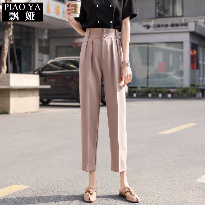 Quần Baggy Cạp Cao 3 cúc Siêu Đẹp