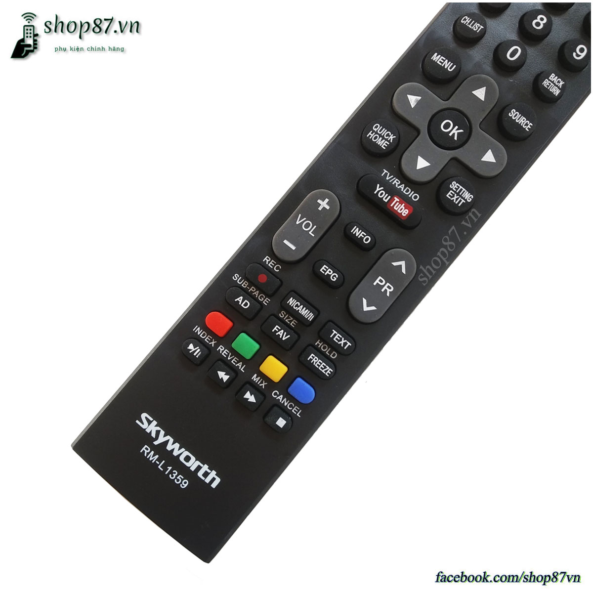 Remote điều khiển tv Skyworth Smart LCD LED youtube