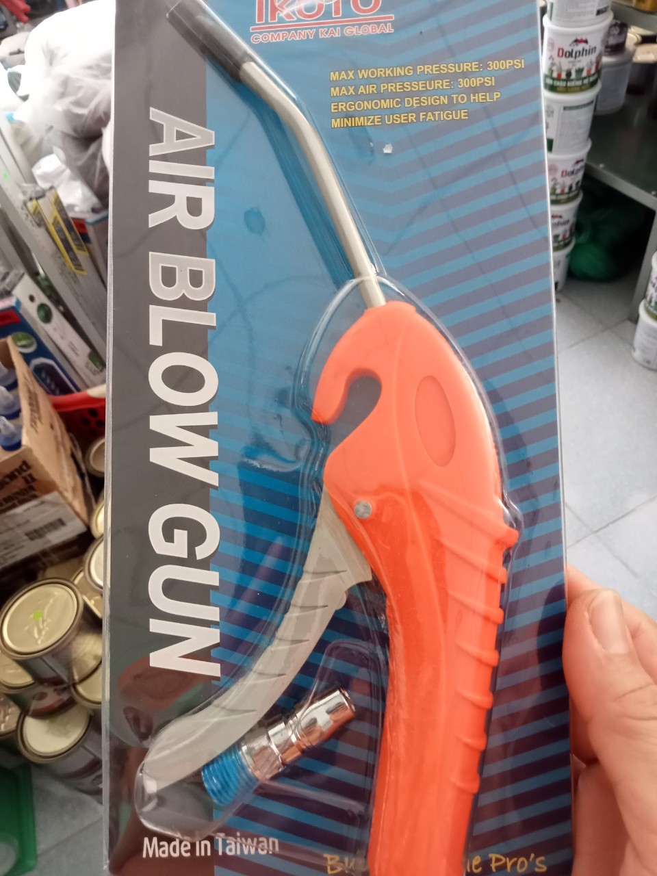 Dụng cụ xịt thổi hơi cán nhựa dài