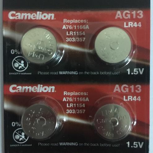 Vỉ 10 viên AG13 A76 LR44 Camelion thay máy tính Casio