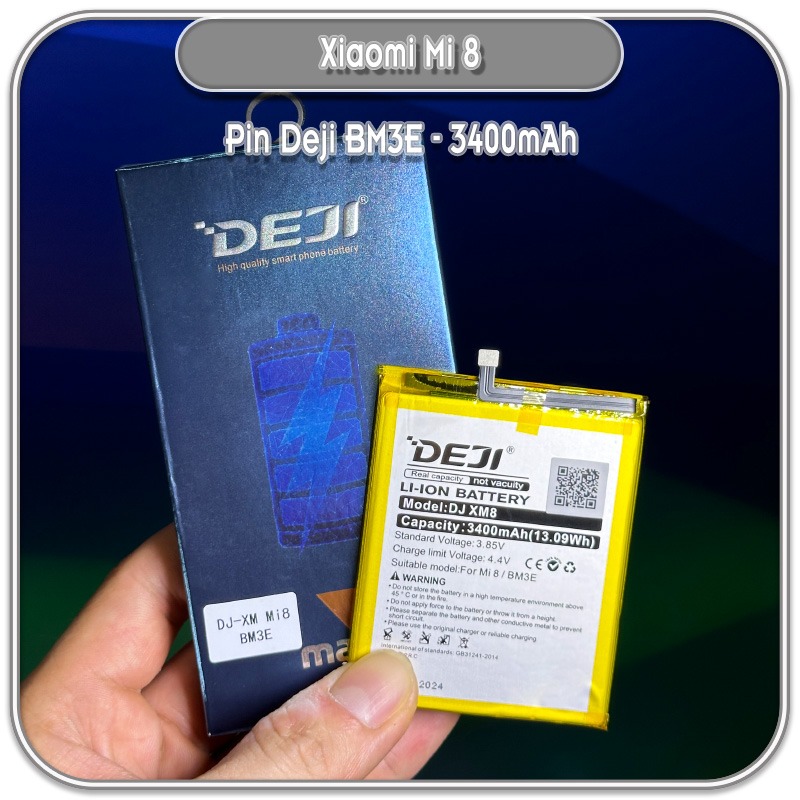 Thay pin cho máy xiaomi mi 8, deji bm3e 3400mah hàng nhập khẩu