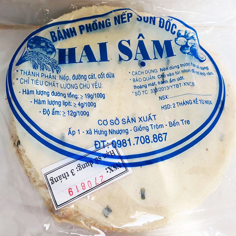 Bánh phồng Sơn Đốc nếp mặng lớn 50 bánh