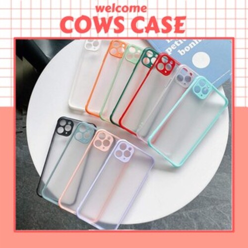 Ốp Lưng Iphone Chống Sốc Bảo Vệ Camera Lưng Nhám Viền Màu