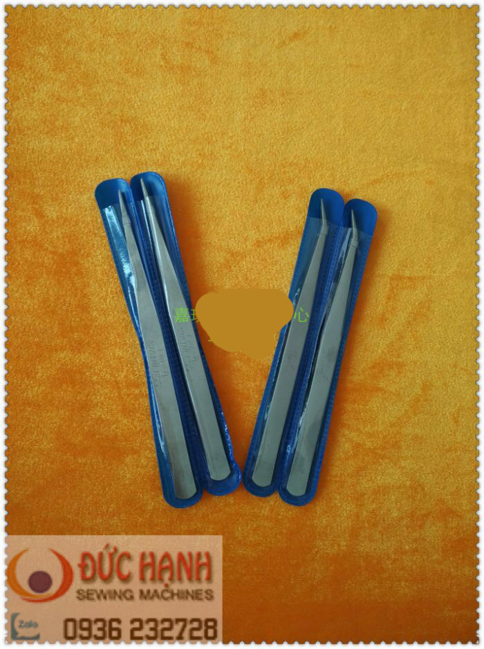 2 NHÍP GẮP CHỈ- nhíp thẳng + nhíp cong