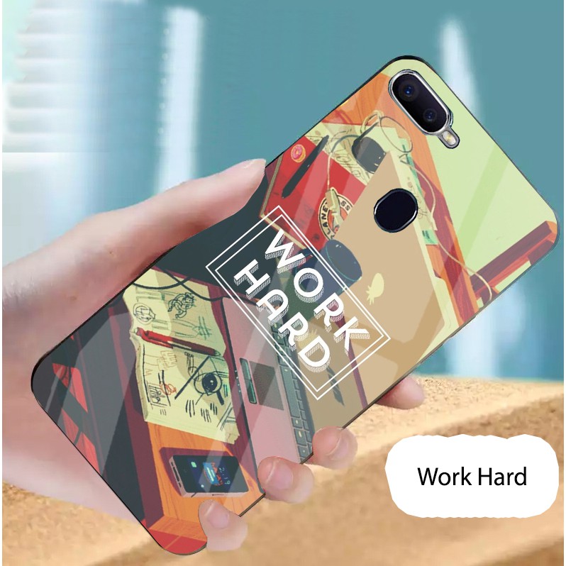 Ốp kính cường lực oppo a7/f9/a5s/a12/realme 2 pro