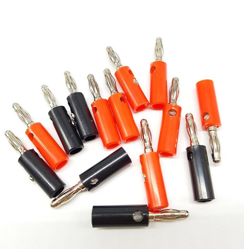 Bộ 10 Jack Bắp Chuối 910MR 4mm Đực ( 5 Đỏ - 5 Đen )