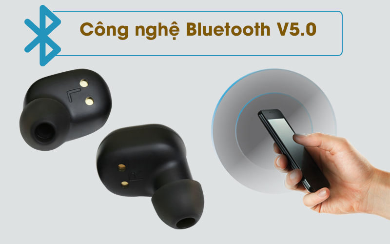 Tai nghe Bluetooth True Wireless Mozard DS635-WB Đen