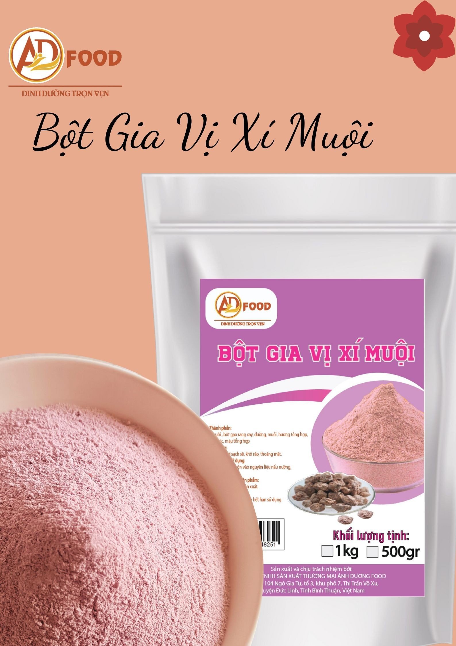 Bột gia vị xí muội 500g