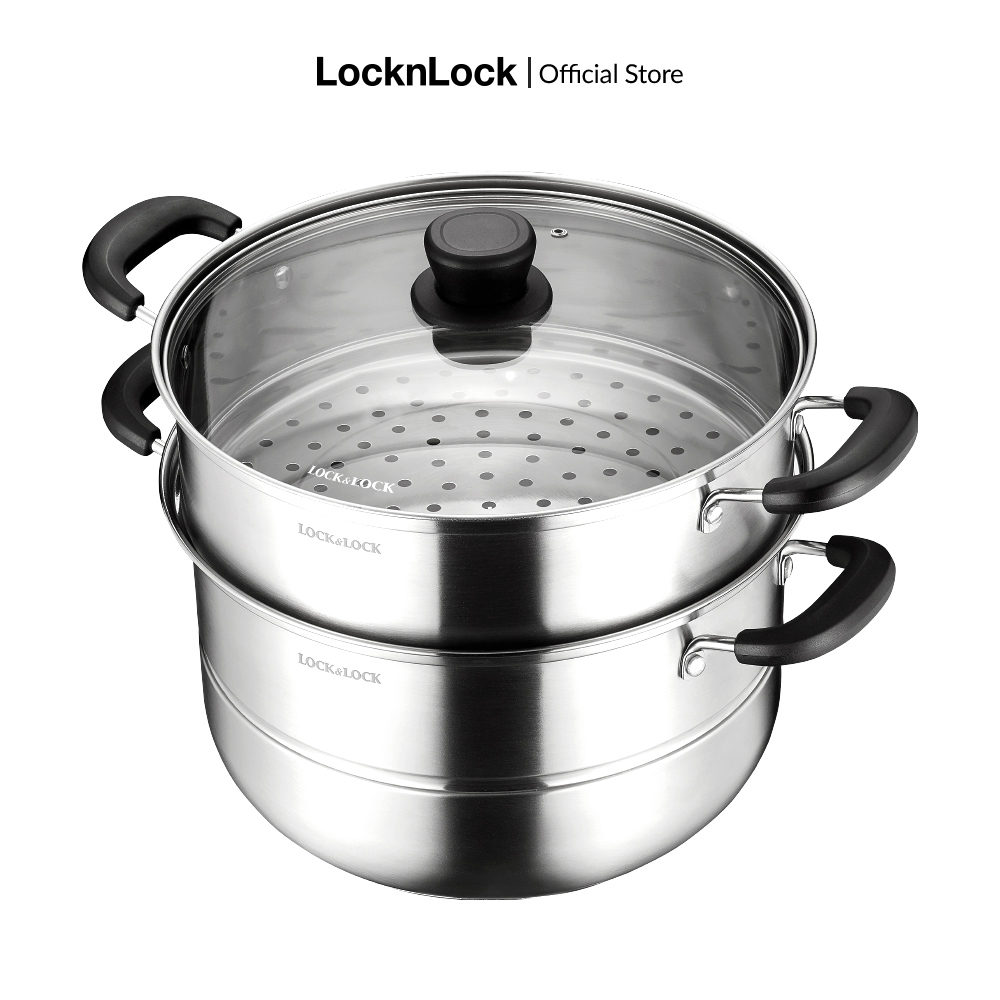 LLH1282 - Nồi hấp 2 tầng bằng Innox Lock&Lock 28cm