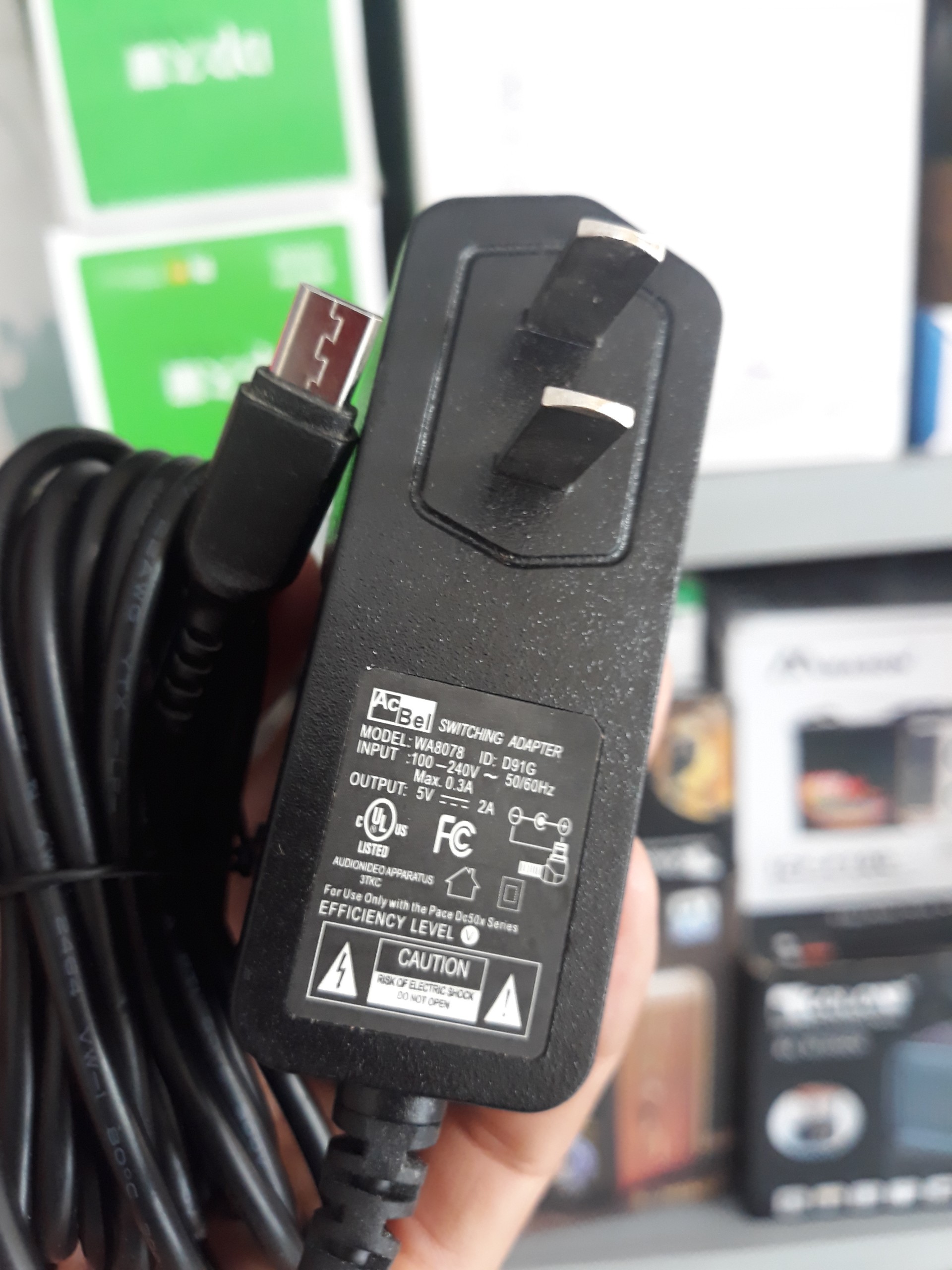 Nguồn Camera IP ACBEL 5V - 2A Chui Micro Dùng Cho Yoosee, Imou, Ezviz
