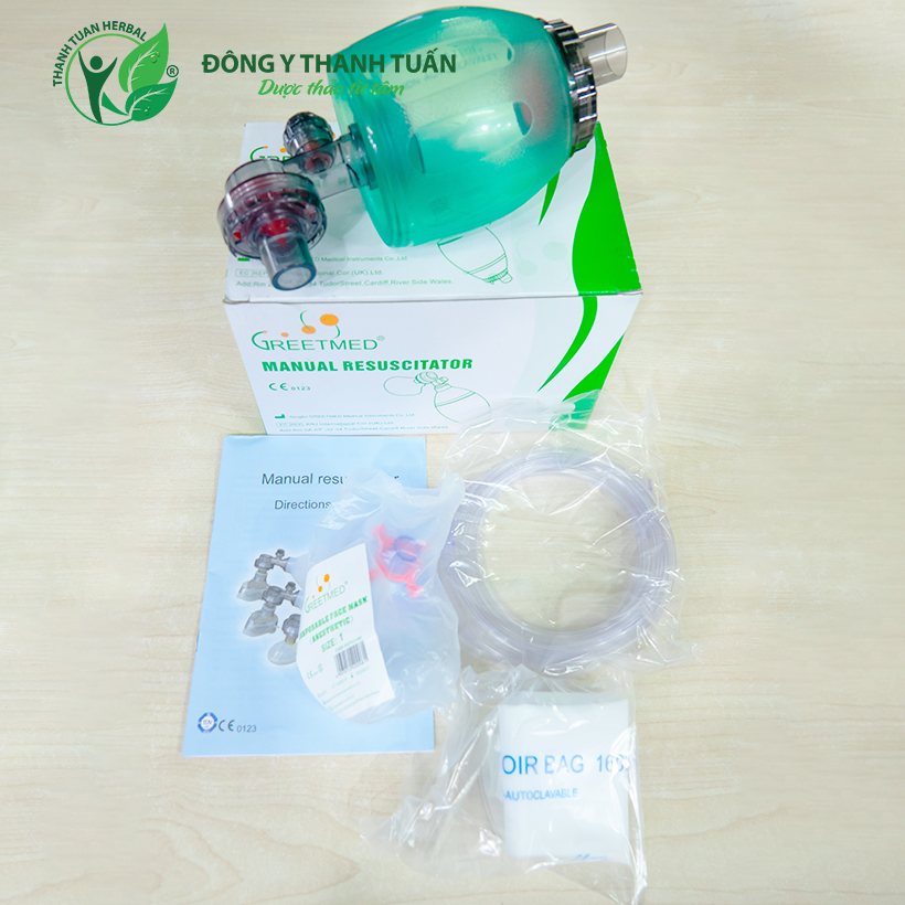 Bóng Bóp Giúp Thở AMBU Trẻ Em (Pediatric) - Thương Hiệu Greetmed