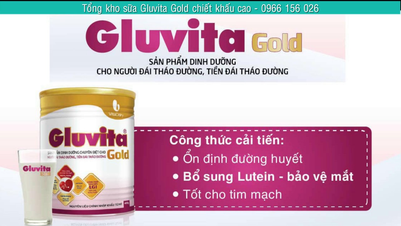 Sữa Gluvita Gold 900g (Dinh dưỡng cho người tiểu đường)