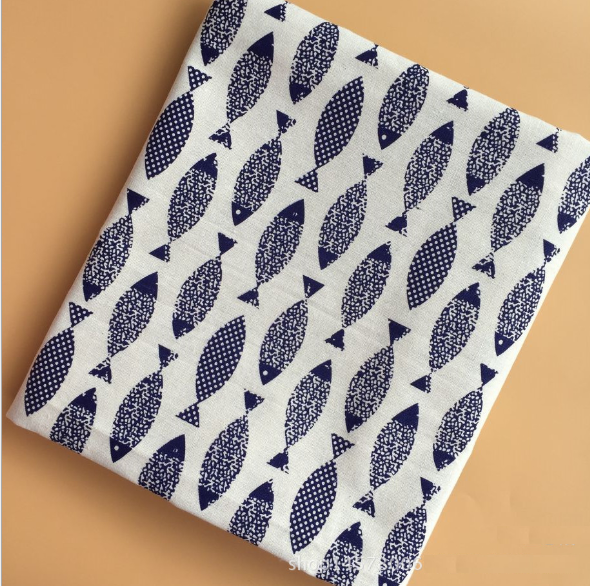 [HCM]VẢI BỐ/VẢI CANVAS HỌA TIẾT ĐÀN CÁ