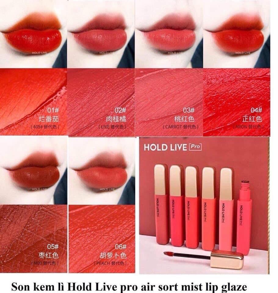 [HCM]Son kem lì Hold Live Pro Air Soft Mist Lip Glaze