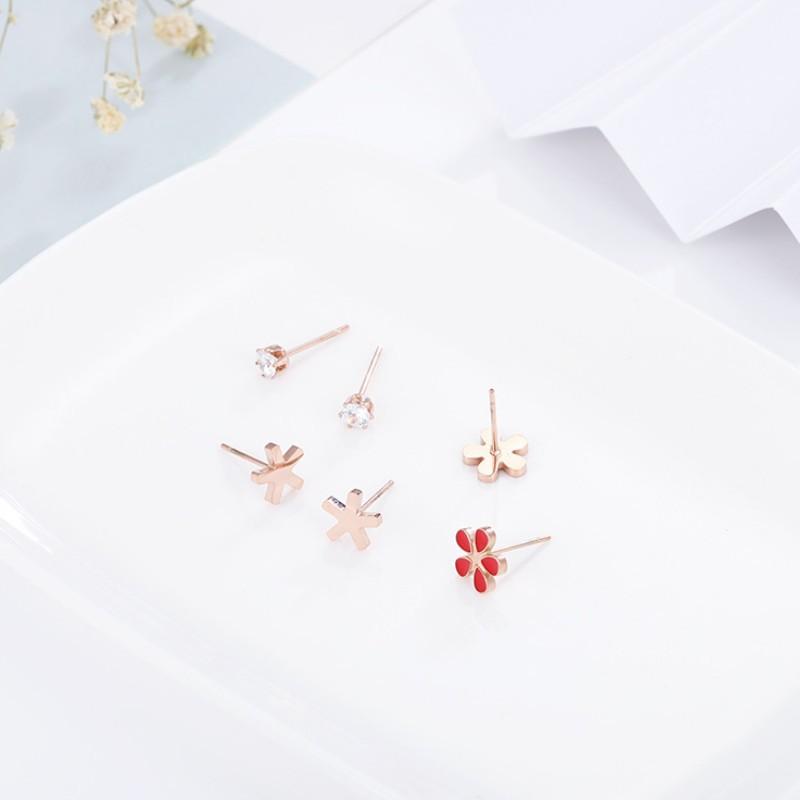 Bộ 3 Đôi Bông Tai Titan Ko Đen TT 2479